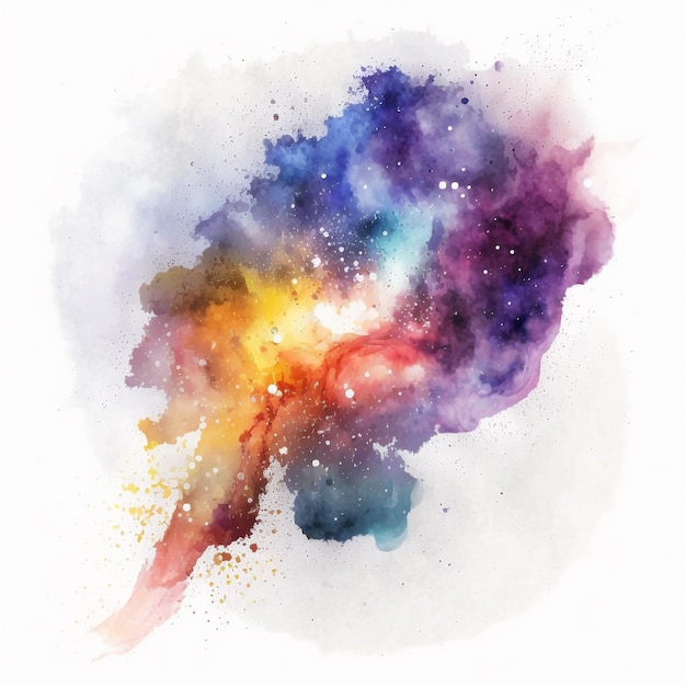 Abstract watercolor galaxy background