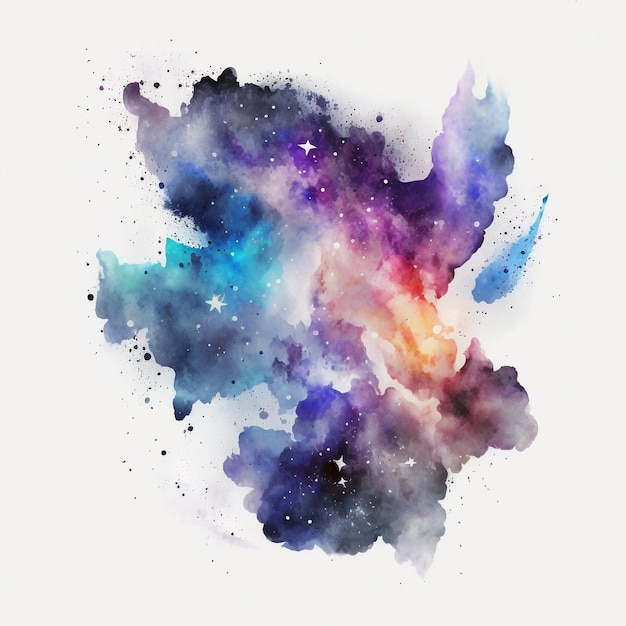 Abstract watercolor galaxy background