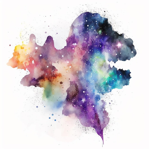 Abstract watercolor galaxy background