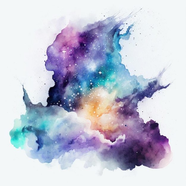 Abstract watercolor galaxy background