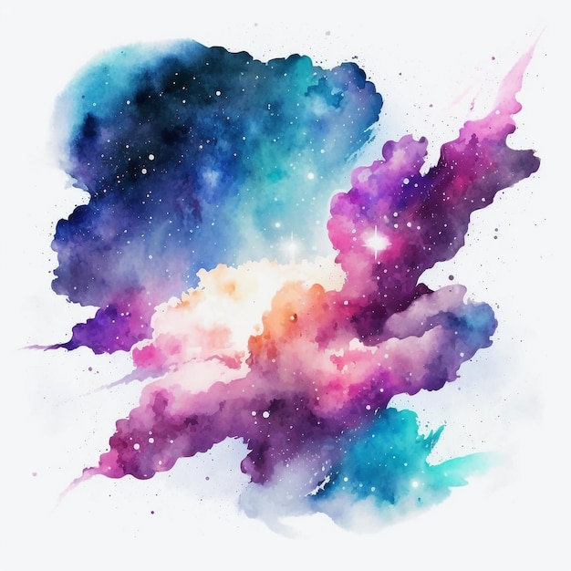 Abstract watercolor galaxy background