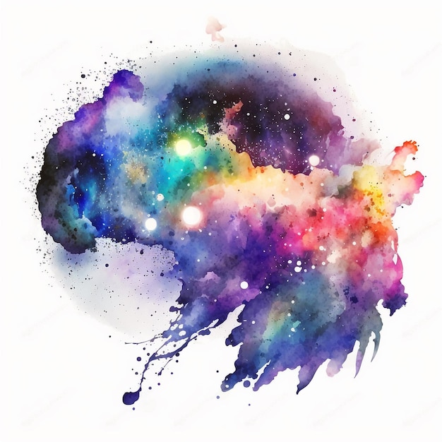 Abstract watercolor galaxy background