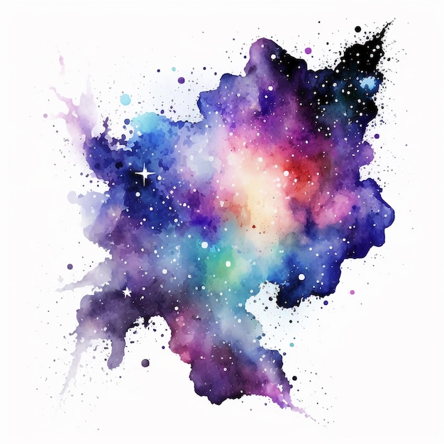 Abstract watercolor galaxy background