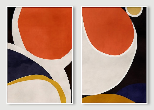 Abstract Watercolor Geometric Triptych