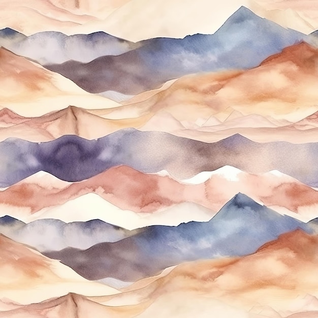 abstract watercolor minimalist landscape