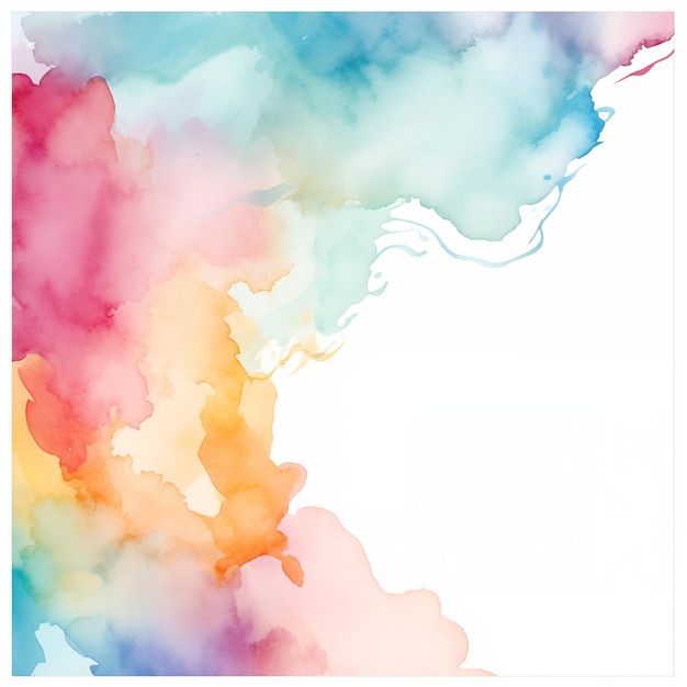 Abstract Watercolor Mixture of Soft Hues Creating a Vibrant Artistic Background