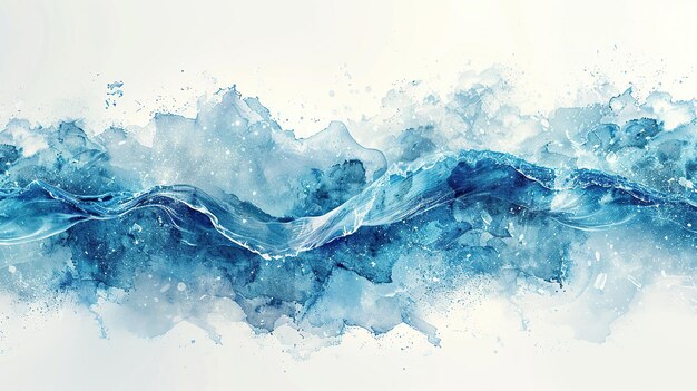 Photo abstract watercolor ocean waves