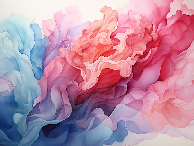 Abstract watercolor painting made by AI generative art photo