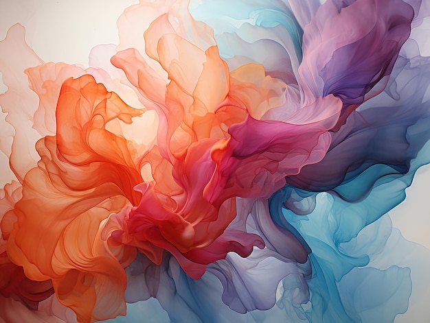 Abstract watercolor painting made by AI generative art photo