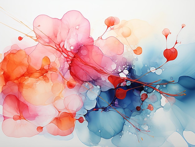 Abstract watercolor painting made by AI generative art photo