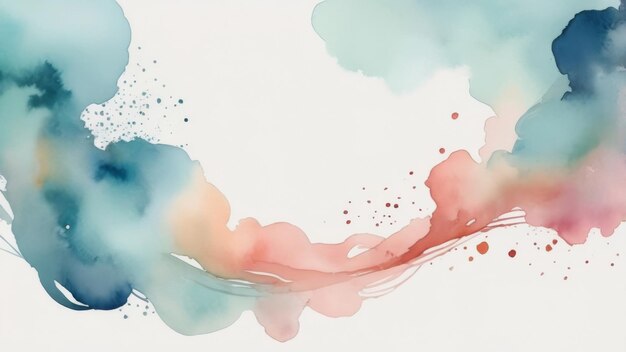 Photo abstract watercolor painting with blue and pink colors