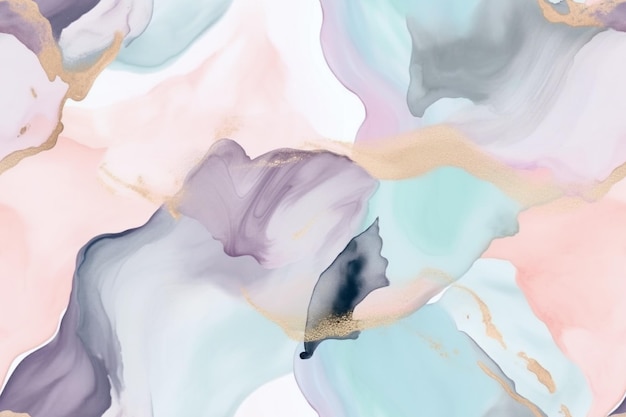 Abstract Watercolor Seamless Pattern Ai generative