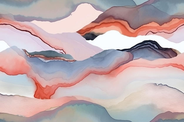 Abstract Watercolor Seamless Pattern Ai generative