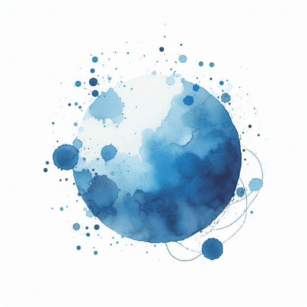 abstract watercolor splash blue