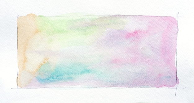 Abstract watercolor stains background. Hand drawn watercolor strokes painting on white. It's perfect for postcards, business cards, posters, web design, packaging, etc.