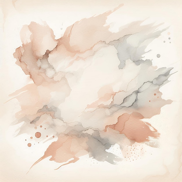 Photo abstract watercolor swirls with gold accents with generative ai