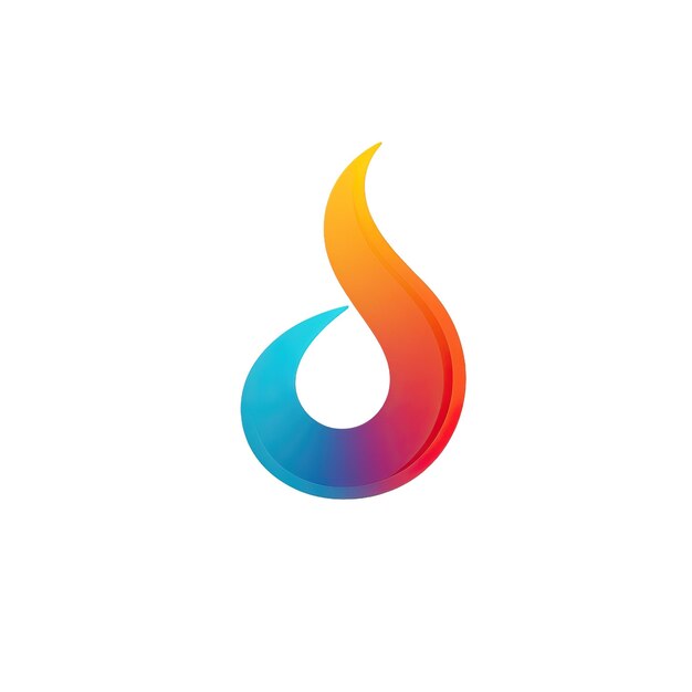 abstract waterdrop logo colorful gradient