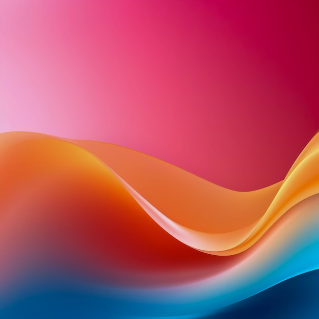 Abstract wave background soft pink and bright orange wave AI Generated