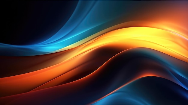 Abstract wave business corporate concept design banner Generative AI