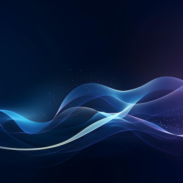 Abstract wave motion pattern on dark blue background wallpaper cyberspace digital technology