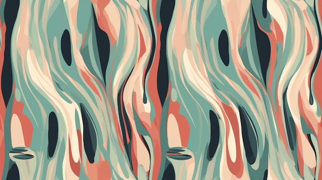 Abstract wave movement swirls and wavy lines pop art op art procedural texture Wallpaper generative AI