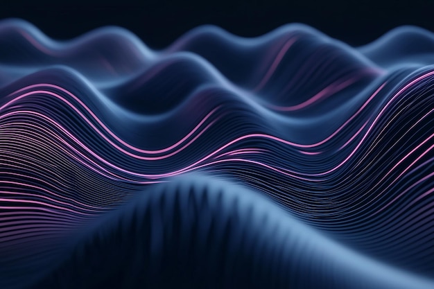 Photo abstract wave particle technology background