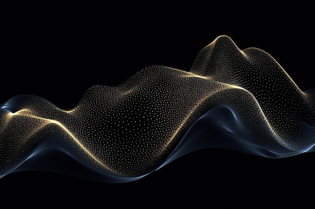 abstract wave of particles