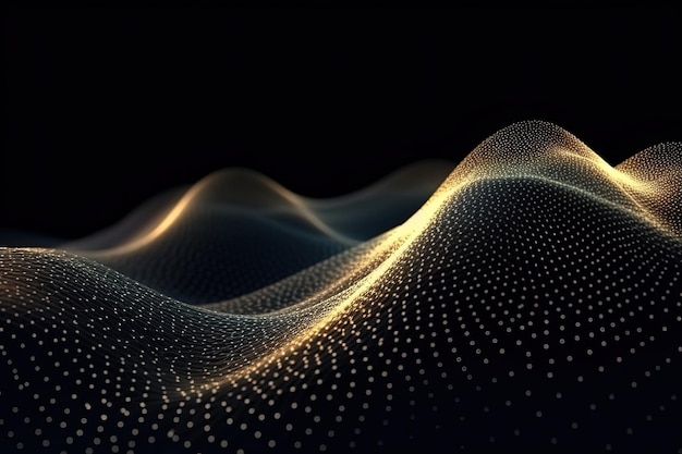 abstract wave of particles