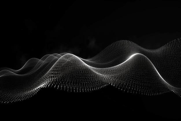 abstract wave of particles