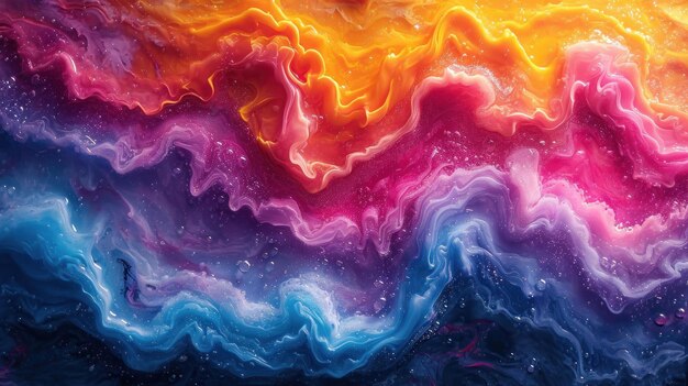 Abstract Wave Pastel Colored Liquid Lines with Vibrant Colors Wallpaper