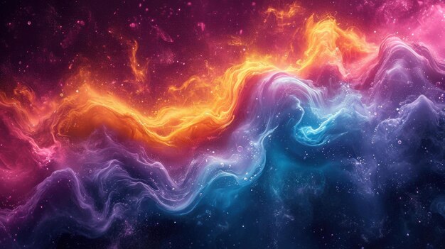 Abstract Wave Pastel Colored Liquid Lines with Vibrant Colors Wallpaper