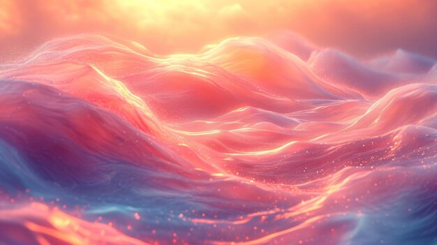 Abstract Wave Pastel Colored Liquid Lines with Vibrant Colors Wallpaper