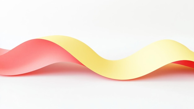 Abstract Wave of Red and Yellow Gradient Paper Art