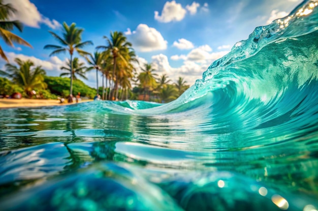 abstract wave in swimming pool soft focus and blur