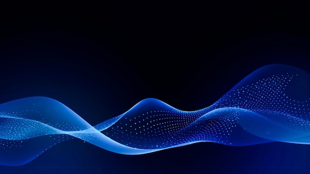 Abstract Waves blue background for design technology and networking science