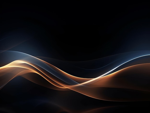 Abstract waves on dark blue background