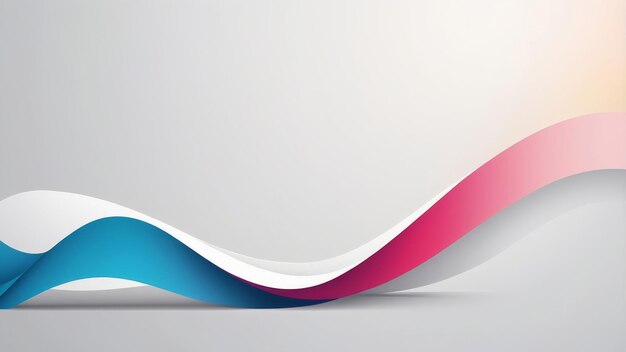 Photo abstract waves in pink blue and white