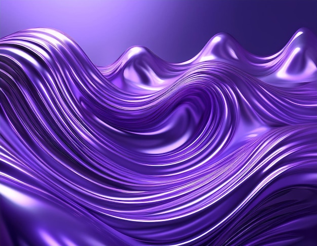 Abstract waves of shimmering purple