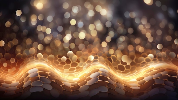 Abstract waves using bokeh light effects Created with Generative AI technology