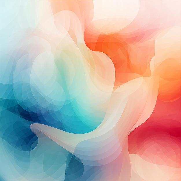 Abstract wavy background in rainbow colors