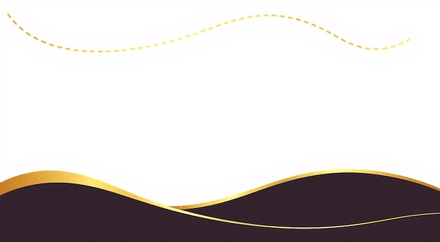 Abstract wavy background with gold lines