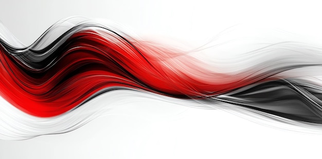 Photo abstract wavy background with red black and white colors