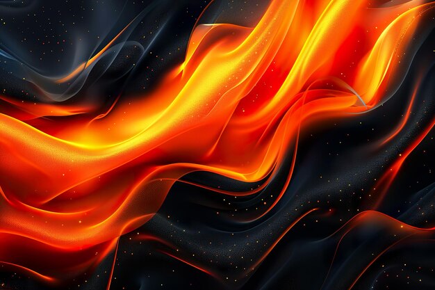 abstract wavy fire orange background orange wave fire background