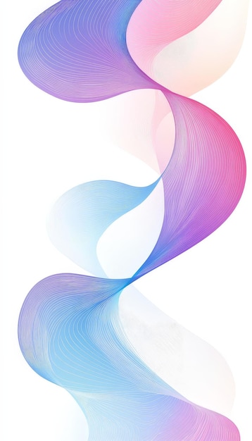 Photo abstract wavy lines and gradient vector background purple blue and pink colors