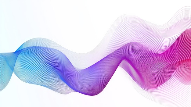 Photo abstract wavy lines and gradient vector background purple blue and pink colors