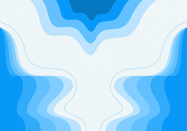 Abstract Wavy Modern Blue Background