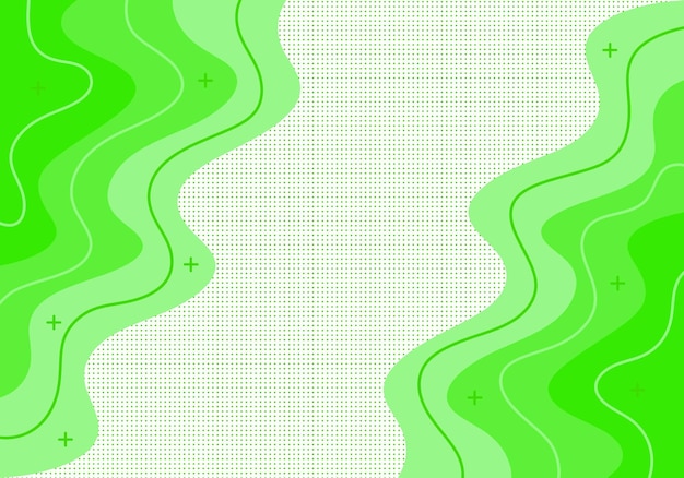 Abstract Wavy Modern Green Background