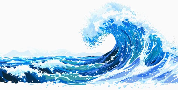 Abstract wavy ocean background River water waves background