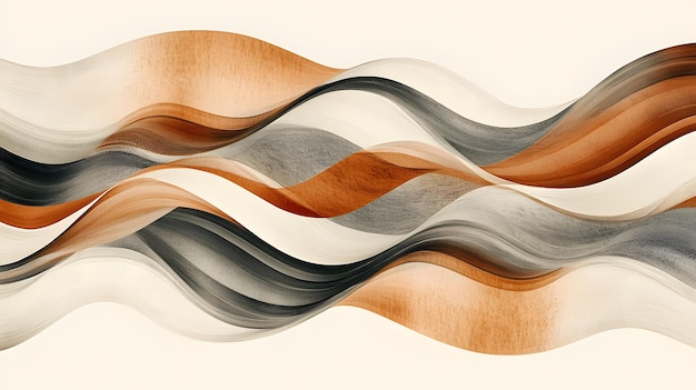 Photo abstract wavy pattern with earthy tones