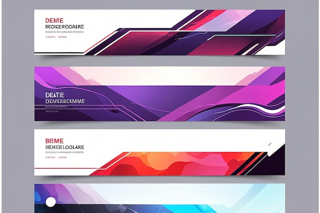 Photo abstract web banner backgrounds design template